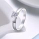 Wholesale Fashion Elegant Design Silver Plated ablaze Zircon Ring for Women Bride Engagement Wedding jewelry SPR601 1 small