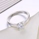 Wholesale Fashion Elegant Design Silver Plated ablaze Zircon Ring for Women Bride Engagement Wedding jewelry SPR601 2 small