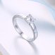 Wholesale Fashion Elegant Design Silver Plated ablaze Zircon Ring for Women Bride Engagement Wedding jewelry SPR601 3 small