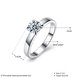 Wholesale Fashion Elegant Design Silver Plated ablaze Zircon Ring for Women Bride Engagement Wedding jewelry SPR601 4 small