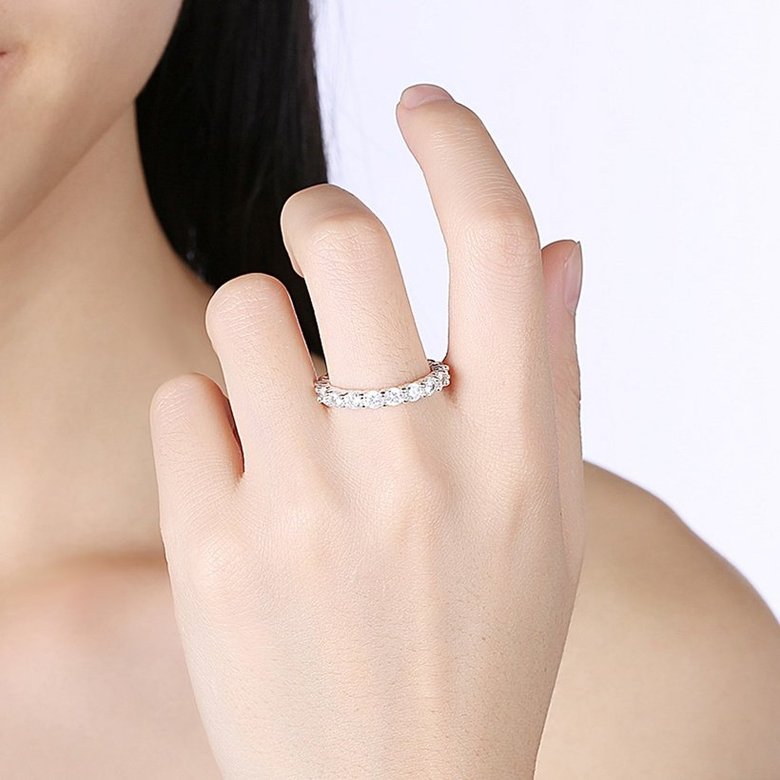 Wholesale Fashion Elegant Design Silver Plated ablaze Zircon Ring for Women Bride Engagement Wedding jewelry SPR602 0