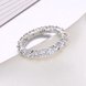 Wholesale Fashion Elegant Design Silver Plated ablaze Zircon Ring for Women Bride Engagement Wedding jewelry SPR602 2 small
