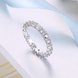 Wholesale Fashion Elegant Design Silver Plated ablaze Zircon Ring for Women Bride Engagement Wedding jewelry SPR602 3 small