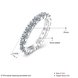 Wholesale Fashion Elegant Design Silver Plated ablaze Zircon Ring for Women Bride Engagement Wedding jewelry SPR602 4 small