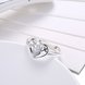 Wholesale Fashion Elegant Design Silver Plated Heart Shaped Ring for Women wedding jewelry SPR603 1 small