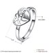 Wholesale Fashion Elegant Design Silver Plated Heart Shaped Ring for Women wedding jewelry SPR603 4 small