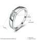 Wholesale Classic  Elegant Design Silver Plated ablaze Zircon Ring for Women Bride Engagement Wedding jewelry SPR604 3 small