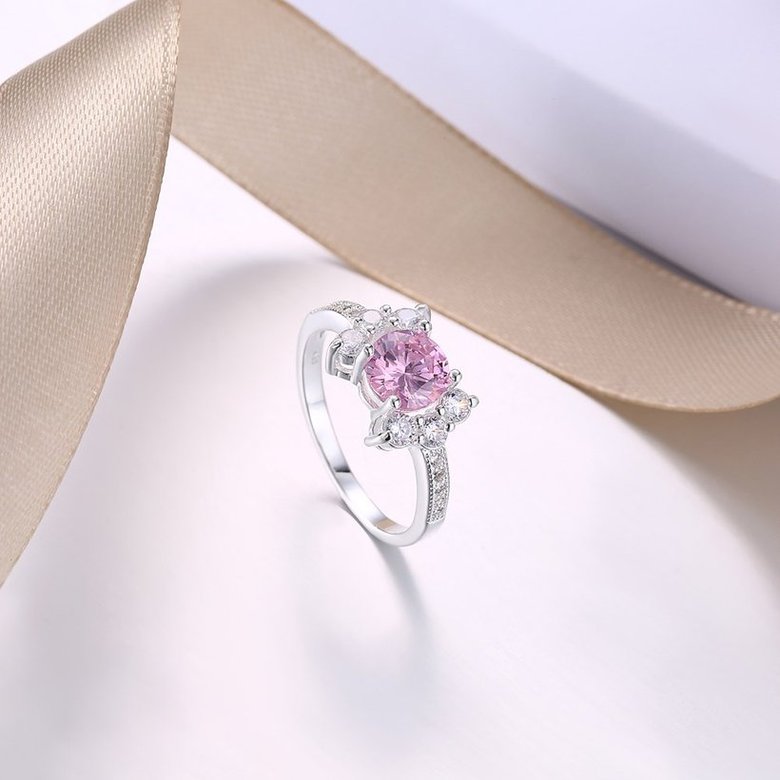 Wholesale luxury classic Design Silver Plated ablaze Zircon Ring for Women wedding jewelry SPR606 1