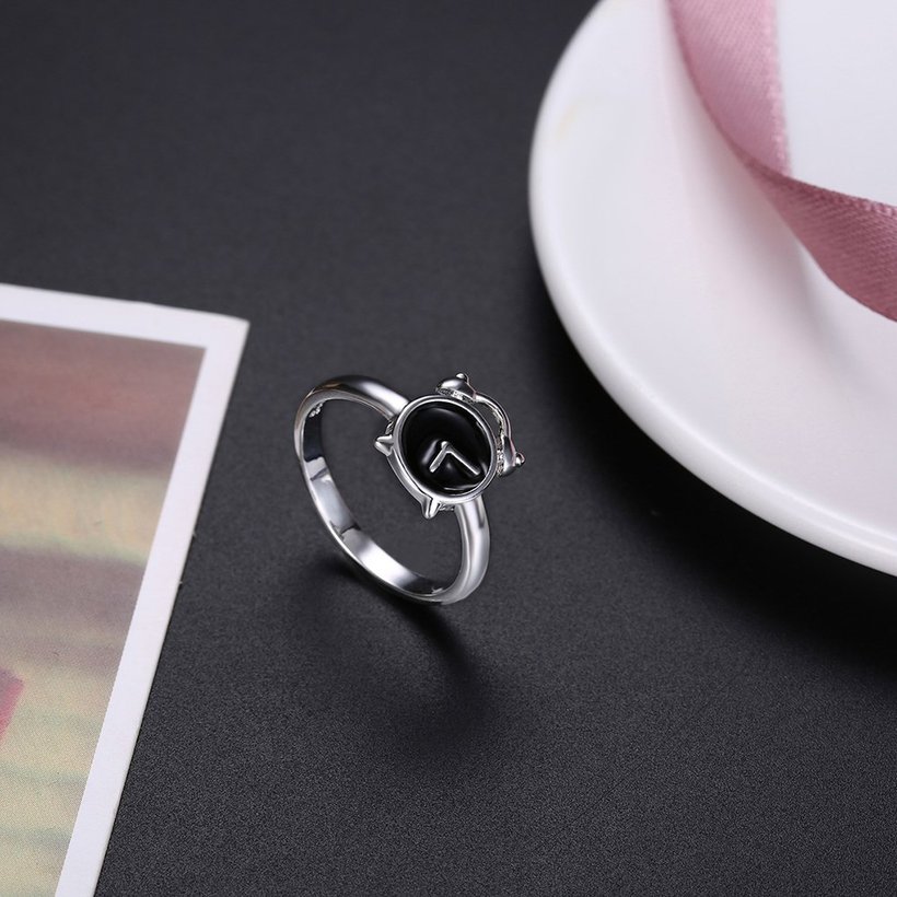 Wholesale Fashion Creative Women Watch Shape Ring Silver Plated Round Finger Ring Watch Jewelry Accessories Decoration Gifts SPR609 0