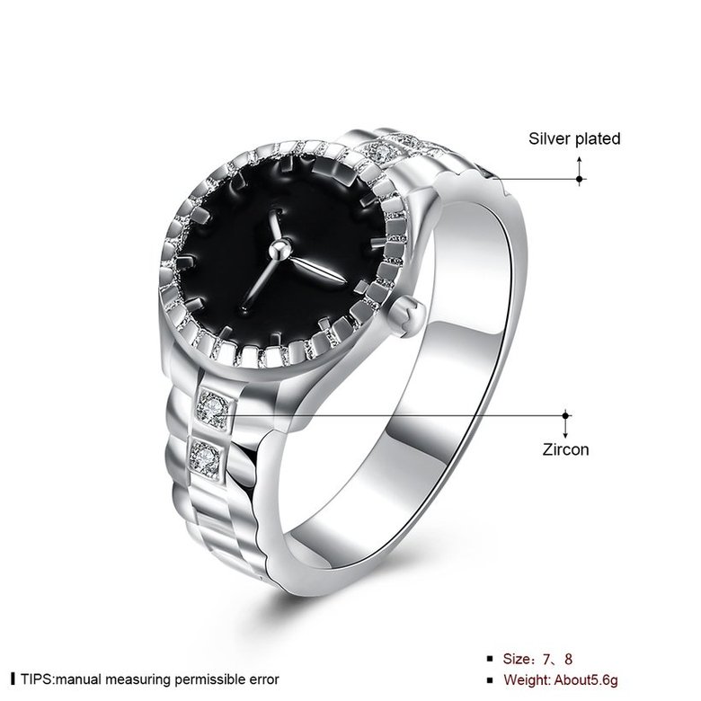 Wholesale Creative Watch shaped Fashion Ring Personality Lovers Ring Exquisite Jewelry Lovers Ring Hot Sale SPR610 0