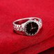 Wholesale Creative Watch shaped Fashion Ring Personality Lovers Ring Exquisite Jewelry Lovers Ring Hot Sale SPR610 3 small