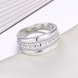 Wholesale luxury Trendy Silver Plated Geometric Zircon Ring Wedding Jewelry Rings Engagement For Women SPR611 2 small