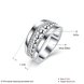Wholesale luxury Trendy Silver Plated Geometric Zircon Ring Wedding Jewelry Rings Engagement For Women SPR611 4 small