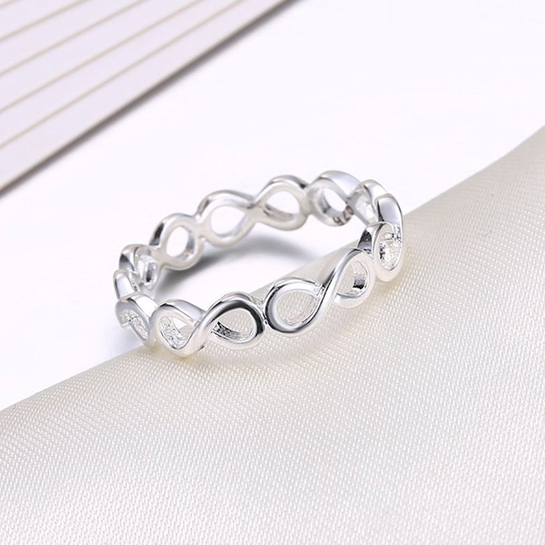 Wholesale New Creative Hot sale Trendy Silver Plated  Ring for Unisex jewelry High Quality Jewelry To Birthday Gift SPR612 2