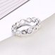 Wholesale New Creative Hot sale Trendy Silver Plated  Ring for Unisex jewelry High Quality Jewelry To Birthday Gift SPR612 2 small