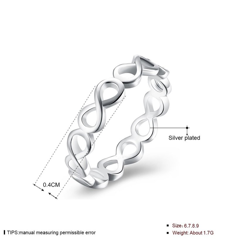 Wholesale New Creative Hot sale Trendy Silver Plated  Ring for Unisex jewelry High Quality Jewelry To Birthday Gift SPR612 4