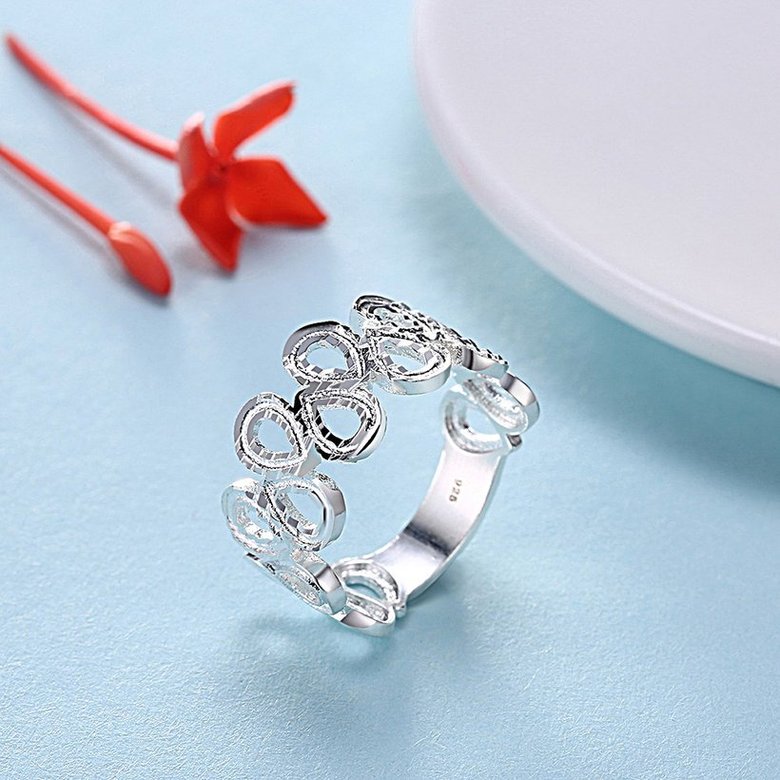 Wholesale New Creative Hot sale Trendy Silver Plated  Ring for Unisex jewelry High Quality Jewelry To Birthday Gift SPR613 3