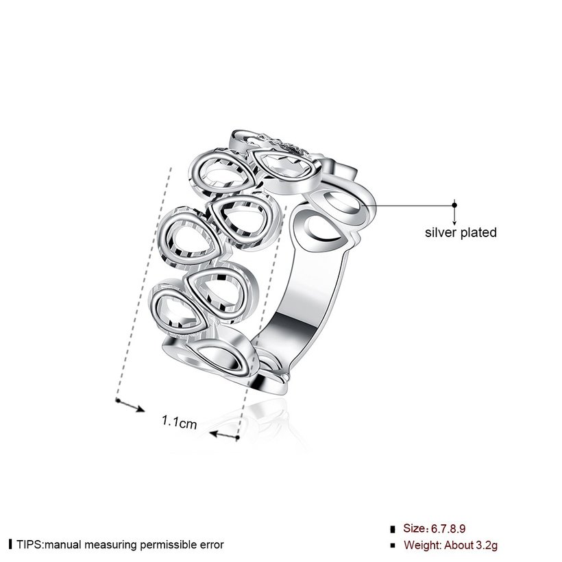 Wholesale New Creative Hot sale Trendy Silver Plated  Ring for Unisex jewelry High Quality Jewelry To Birthday Gift SPR613 4