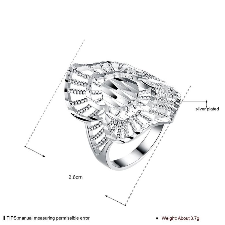 Wholesale Fashion wholesale jewelry Europe America Creative Trendy Silver Plated  araneose Ring jewelry  for Unisex SPR614 3