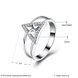 Wholesale Trendy Silver Plated triangle Zircon Ring for Women finger jewelry Fashion Wedding Rings Statement Jewelry SPR616 3 small