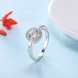 Wholesale Trendy luxury classic Silver Plated Round Zircon Ring Stainless Steel Round Wedding Bride Party Rings For Women Girls  SPR617 2 small