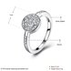 Wholesale Trendy luxury classic Silver Plated Round Zircon Ring Stainless Steel Round Wedding Bride Party Rings For Women Girls  SPR617 3 small