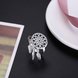 Wholesale Trendy Leaves Ring Feather Leaf Charm Pendant Rings Dream Catcher Wish Ring For Women Girl Size Adjustable Wrap Jewelry SPR622 0 small