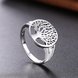 Wholesale Creative Design Silver Plated Tree of Life Rings for Women Classic Accessories Jewelry New Mother's Day Mom Gifts SPR625 2 small