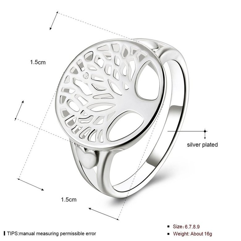 Wholesale Creative Design Silver Plated Tree of Life Rings for Women Classic Accessories Jewelry New Mother's Day Mom Gifts SPR625 3