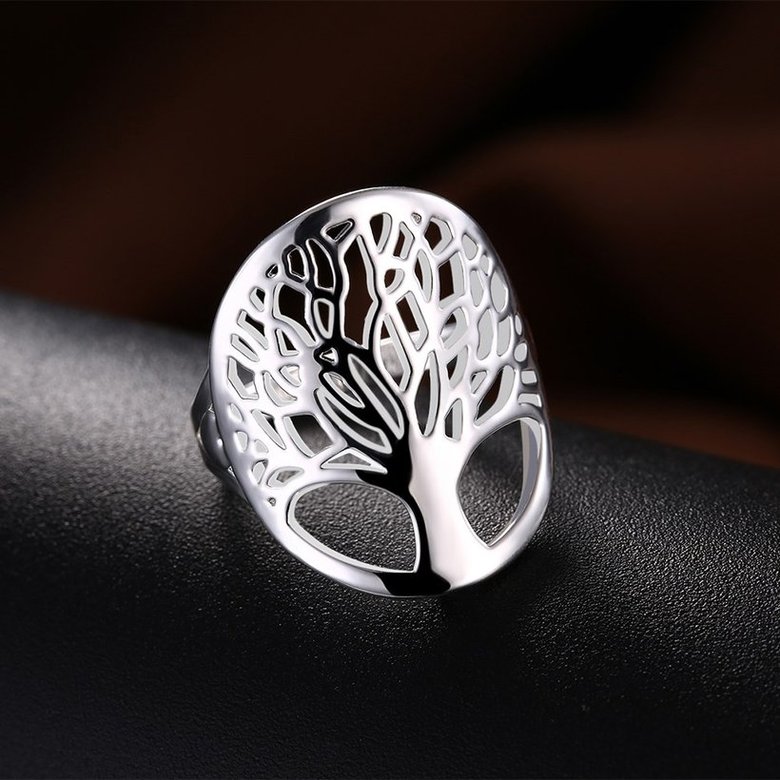 Wholesale Creative Design Silver Plated Tree of Life Rings for Women Classic Accessories Jewelry New Mother's Day Mom Gifts SPR626 1