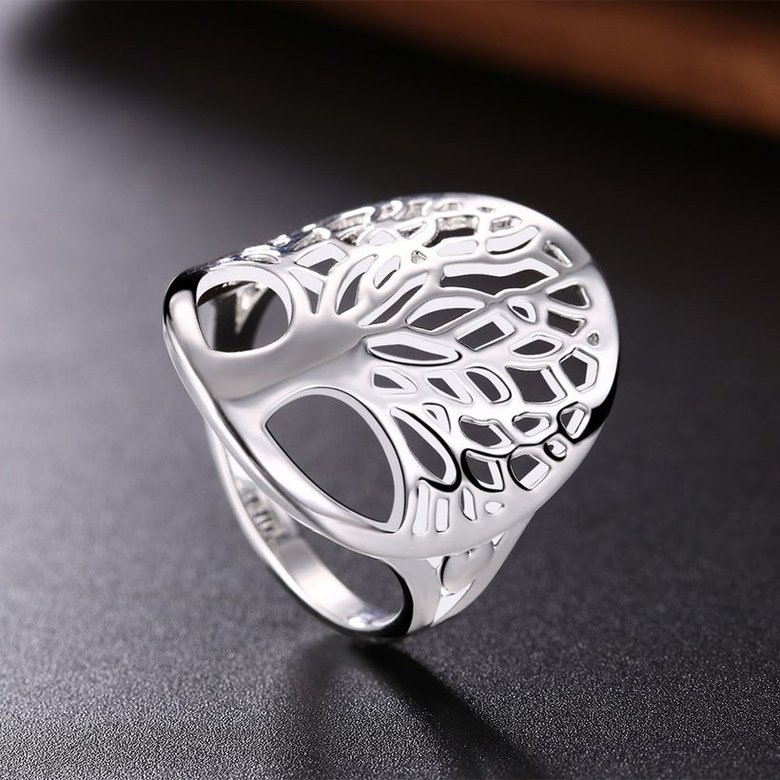 Wholesale Creative Design Silver Plated Tree of Life Rings for Women Classic Accessories Jewelry New Mother's Day Mom Gifts SPR626 2