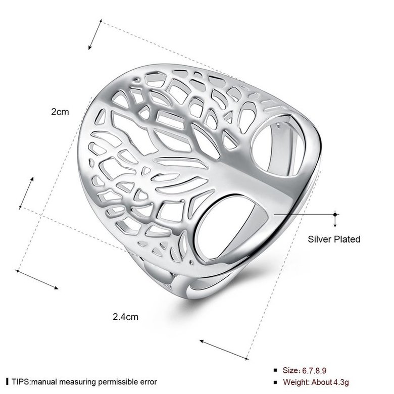 Wholesale Creative Design Silver Plated Tree of Life Rings for Women Classic Accessories Jewelry New Mother's Day Mom Gifts SPR626 3