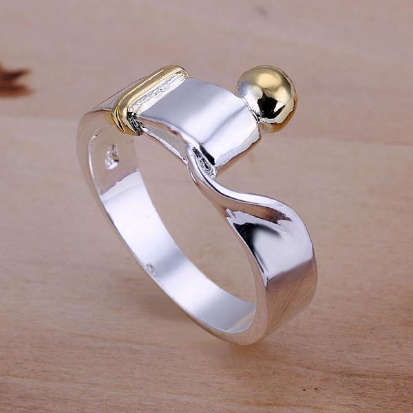 Wholesale Fashion rings from China Romantic Silver Ball White Ring For Women Wedding Authentic Jewelry TGSPR046 1