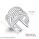 Wholesale Hot sale jewelry Woven Texture Open Ring Adjustable Size Geometry Rings For Women Fingers Daily Style Jewelry TGSPR054 4 small