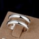 Wholesale Hot sale rings from China Minimalist Geometric Double line Adjustable Ring Silver Trendy Fine Jewelry For Charm Women TGSPR085 0 small