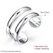 Wholesale Hot sale rings from China Minimalist Geometric Double line Adjustable Ring Silver Trendy Fine Jewelry For Charm Women TGSPR085 2 small