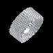 Wholesale Simple Braided Elastic Mesh Ring Watchband  Men Women Rings Silver Color Punk Fashion Jewelry TGSPR088 3 small