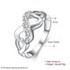 Wholesale Hot sale Romantic Silver White bowknot Ring for Lady Promotion Shiny Zircon Banquet Holiday Party Christmas Ring TGSPR102 4 small