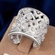 Wholesale Trendy Platinum Heart White CZ Ring Luxury Big Engagement Ring White Silver Color Wedding Rings for Women Party Jewelry Gift TGSPR146 2 small