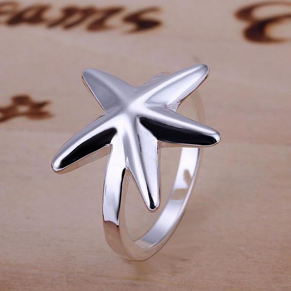 Wholesale Hot new products Europe and America retro creative jewelry silver fashion sea star ring high quality TGSPR172 0