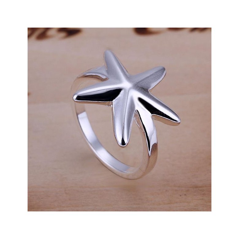 Wholesale Hot new products Europe and America retro creative jewelry silver fashion sea star ring high quality TGSPR172 1