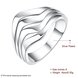 Wholesale Fashion Classic silver plated rings  Ocean Wave Rings for Women Simple Female Finger Ring Wedding Bands Fine Jewelry Accessories TGSPR215 0 small
