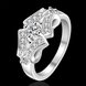 Wholesale Trendy rings from China Silver Geometric White CZ Ring for women Romantic Banquet Holiday Party wedding jewelry TGSPR246 0 small