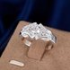 Wholesale Trendy rings from China Silver Geometric White CZ Ring for women Romantic Banquet Holiday Party wedding jewelry TGSPR246 1 small