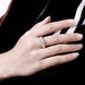 Wholesale Trendy rings from China Silver Geometric White CZ Ring for women Romantic Banquet Holiday Party wedding jewelry TGSPR246 2 small