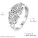 Wholesale Trendy rings from China Silver Geometric White CZ Ring for women Romantic Banquet Holiday Party wedding jewelry TGSPR246 3 small