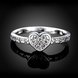 Wholesale Classic Simple Silver rings Cheap Heart Ring For Women Cute Romantic Birthday Gift For Girlfriend Fashion Zircon Stone Jewelry TGSPR314 2 small