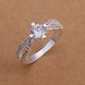 Wholesale Lose money promotion best selling Romantic silver zircon crystal anti-allergy ladies wedding rings jewelry gift   TGSPR349 1 small