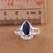 Wholesale  Hot selling Classic Women Engagement Party Jewelry High Quality Big Tear Drop royalblue Crystal Rings  TGSPR409 0 small