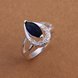 Wholesale  Hot selling Classic Women Engagement Party Jewelry High Quality Big Tear Drop royalblue Crystal Rings  TGSPR409 3 small